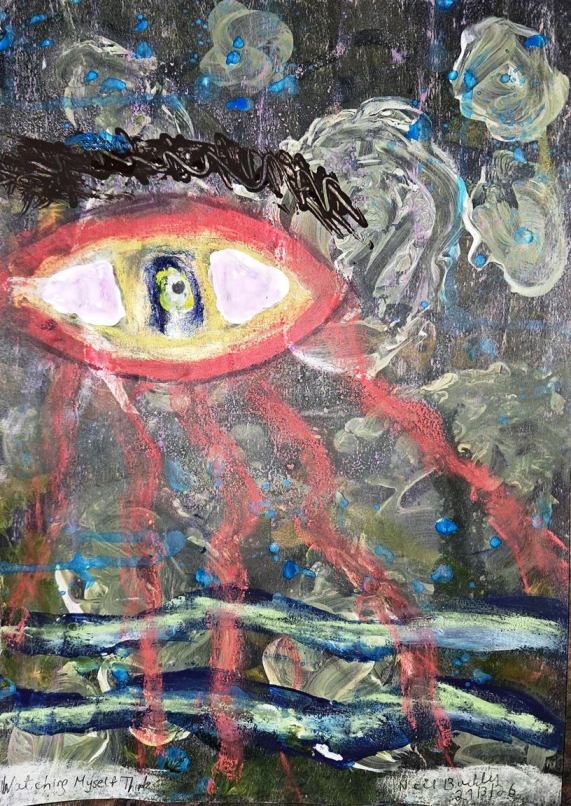 Abstract painting: Watching Myself Think